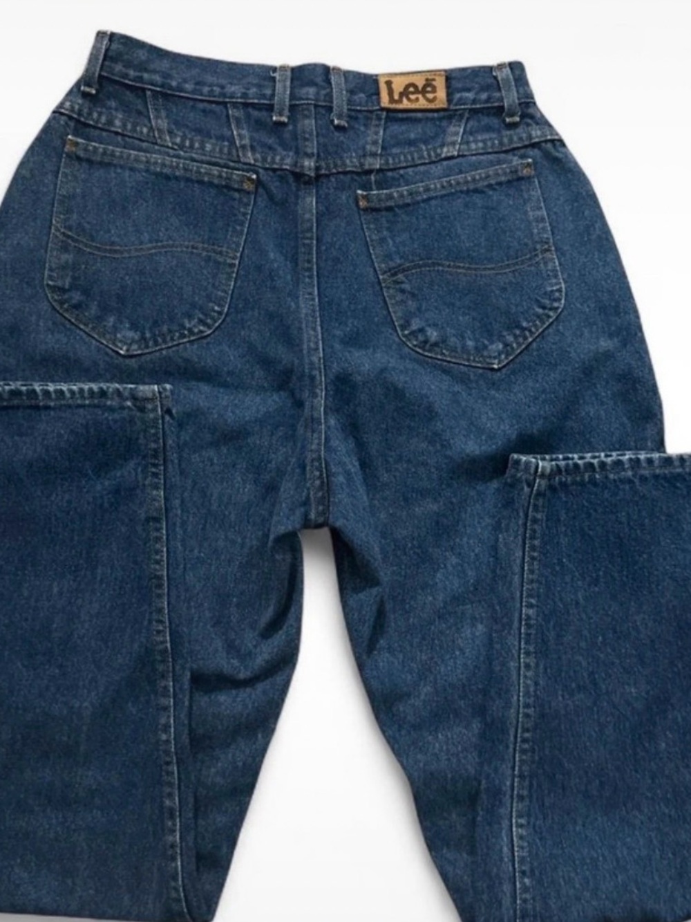 Lee Women's Dark Blue Denim Jeans Vintage Size M High Waist